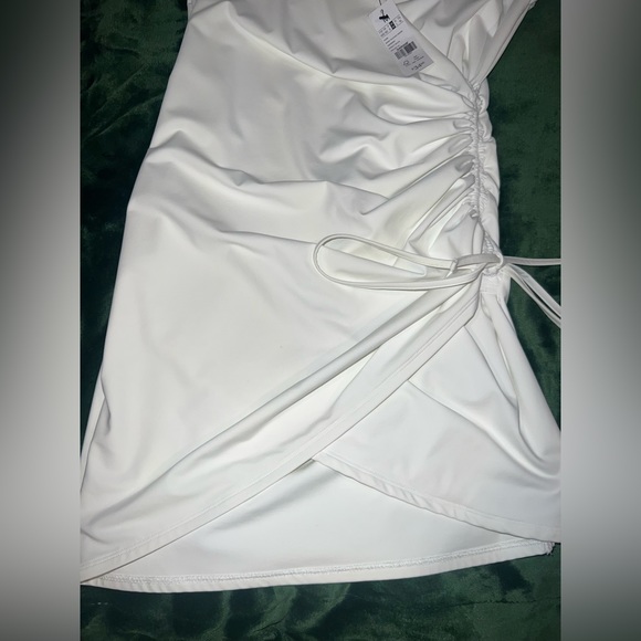 GARAGE BODY-CON CINCHED WRAP MINI DRESS - Picture 2 of 6